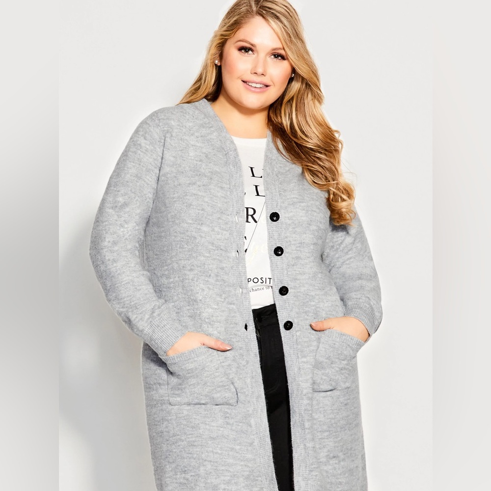 Loralette Button Down Hooded Cardigan - NWOT